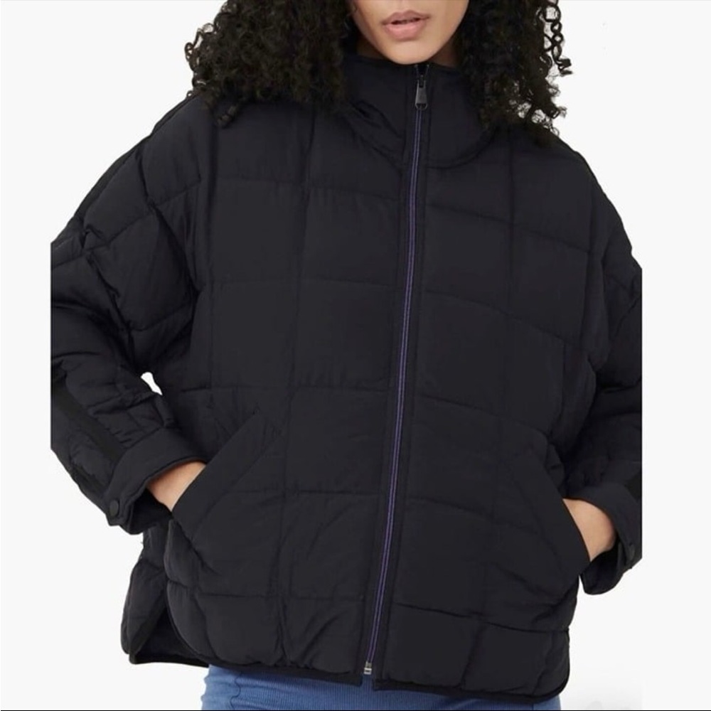 Free People Movement Black Pippa Packable Puffer Jacket M